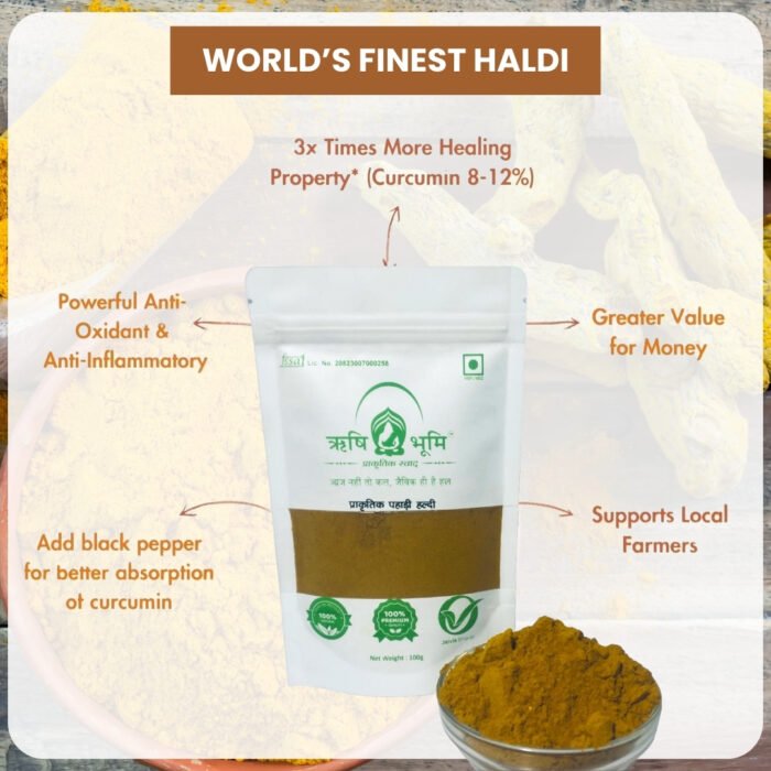RishiBhoomi Pahari Haldi Powder 2